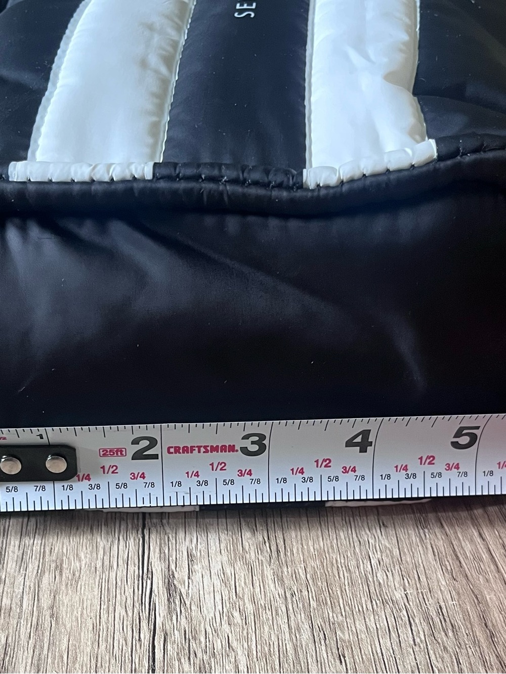 Sephora Black and White Striped Mini Puffer Bag - Picture 7 of 7